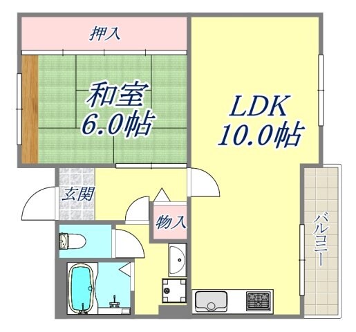 アミング潮江20-1号棟の物件間取画像