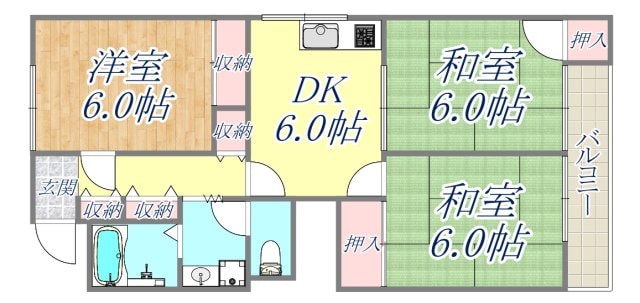 甲子園口サライの物件間取画像