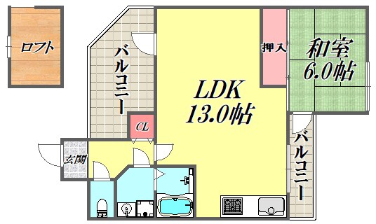 セントエルモス1の物件間取画像