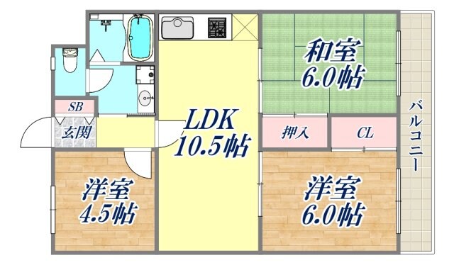 シティハイツ七松の物件間取画像