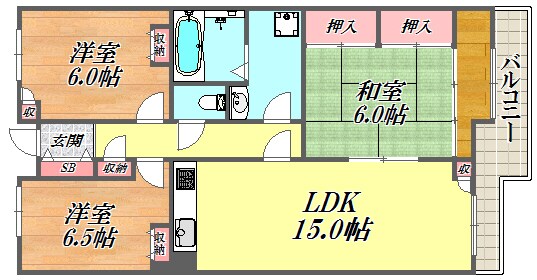 ヴィラエコー塚口の物件間取画像