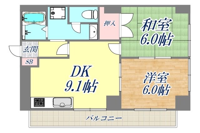 K's Court甲東園の物件間取画像