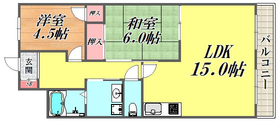 フォレスト武庫之荘1の物件間取画像