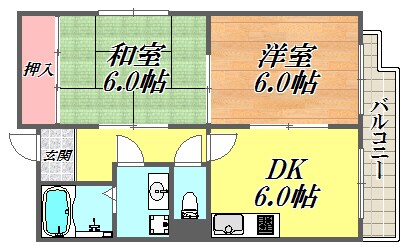 ドムール・コスモス武庫之荘の物件間取画像