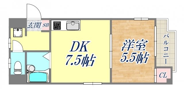 ハウディ西宮北口の物件間取画像