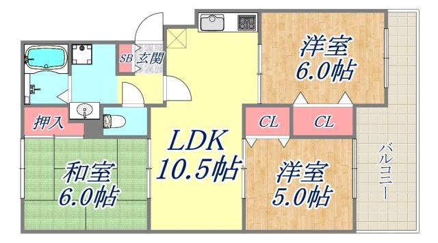 ヴァンベールの物件間取画像