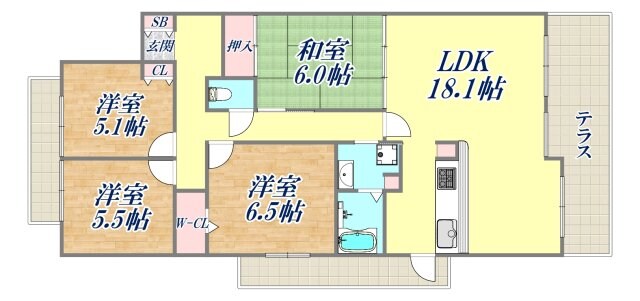 セフレック甲子園口の物件間取画像