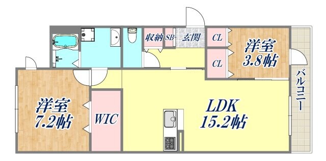 フローリッシュ2の物件間取画像