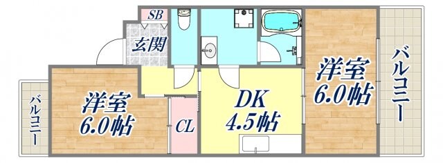 マンションエウォールの物件間取画像