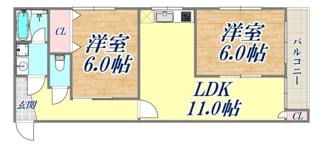 エコールドムコの物件間取画像