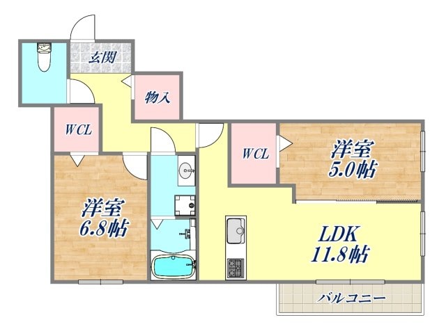 エテルノ塚口の物件間取画像