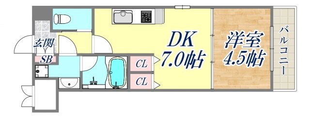 プレジオ西宮の物件間取画像