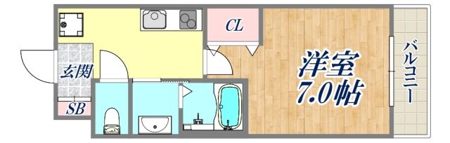 AILE南塚口5の物件間取画像