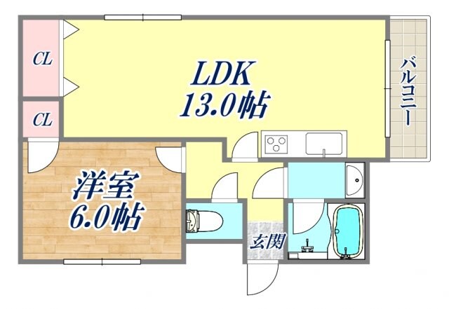 グランディア夙川1の物件間取画像