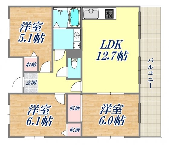 テーミス門ノ前の物件間取画像