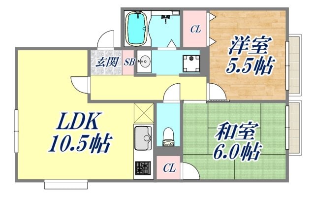 アネシス愛宕山2棟の物件間取画像