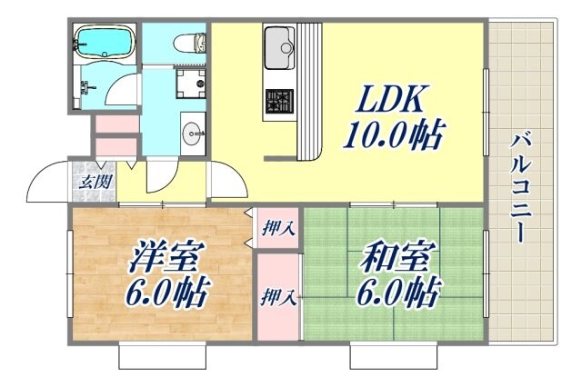 リベルテ高河原の物件間取画像