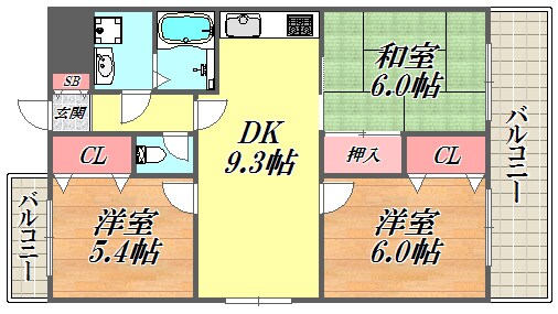 M-PEAKS塚口南の物件間取画像