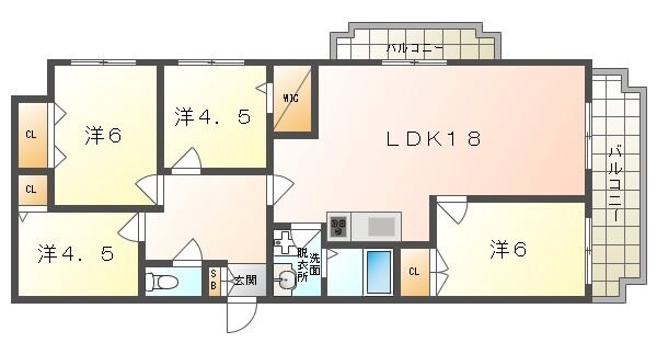 タウンプラザ東の物件間取画像