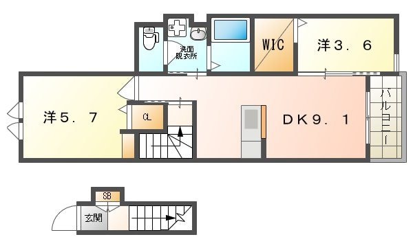 アンジュールの物件間取画像