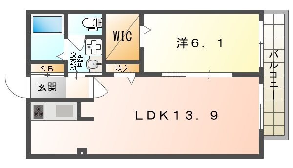 グレイス辻本弐番館の物件間取画像