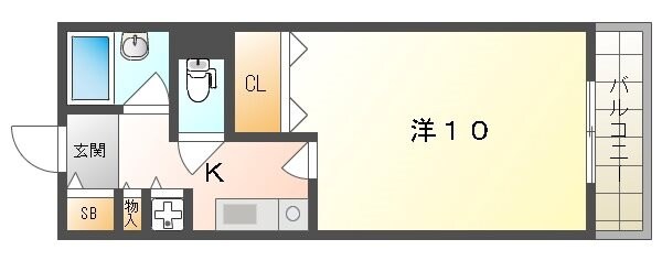 コンチネンタル太子橋の物件間取画像