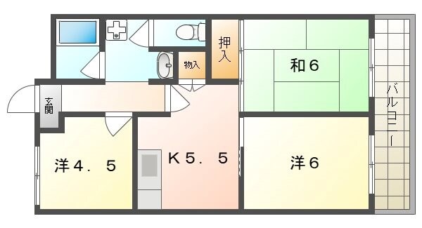 岩伸広陽ハイツの物件間取画像