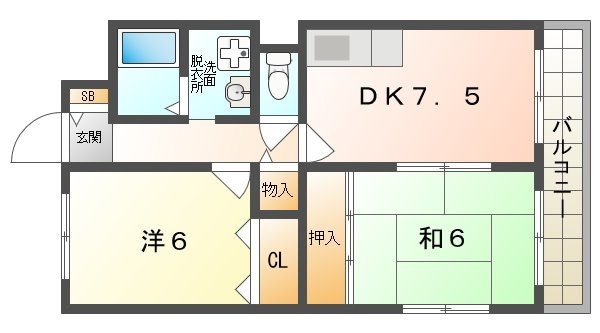 サンロイヤルの物件間取画像