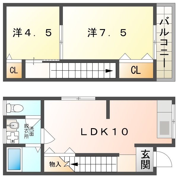 梶町4丁目テラスの物件間取画像