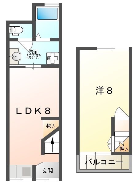 大久保5丁目テラスハウスの物件間取画像