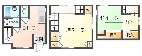 八島町戸建の物件間取画像