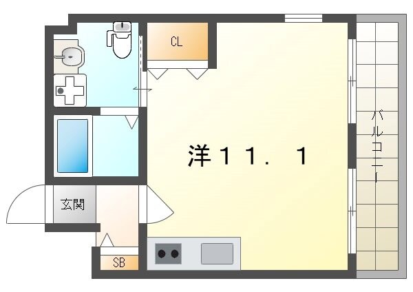 シャンブル門真の物件間取画像