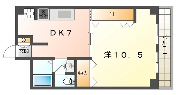 三幸ハイツの物件間取画像