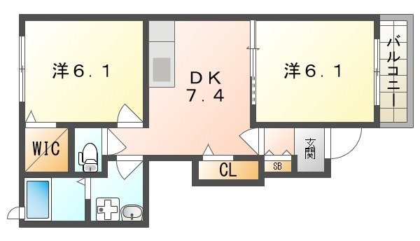 カーサ　フェリーチェIIの物件間取画像