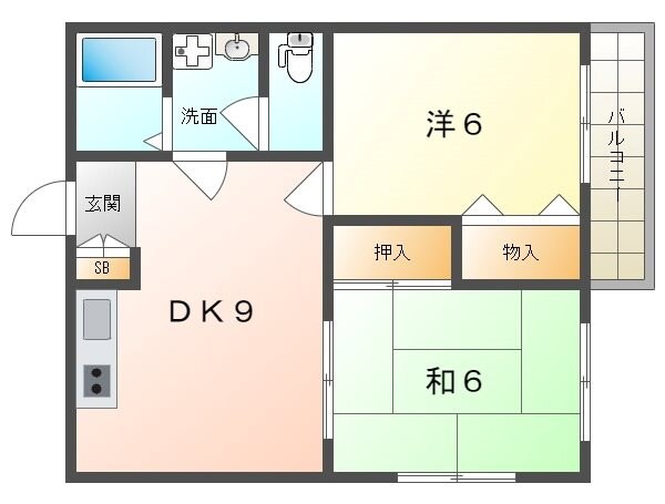 コンフェリア秦の物件間取画像