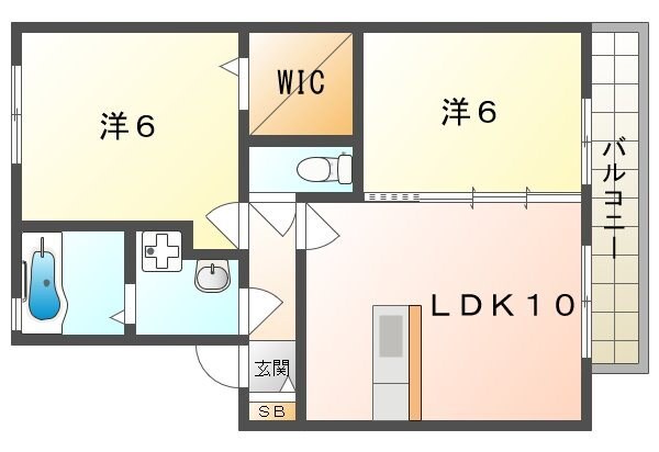 メゾンアズールの物件間取画像