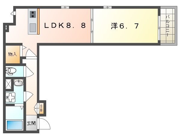 ADDRESS 211の物件間取画像