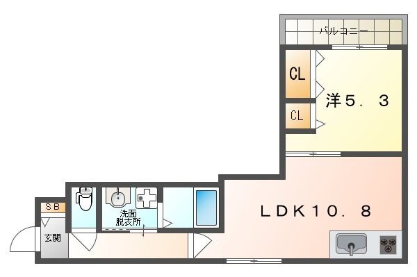 GMビルズ対馬江の物件間取画像