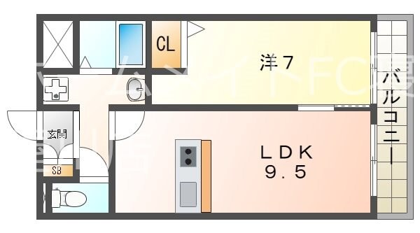 グランパシフィック萱島の物件間取画像