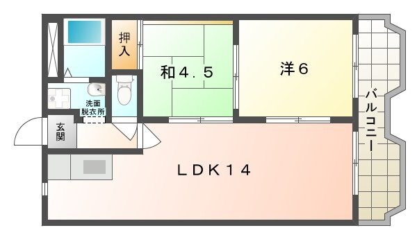 レオパレス香里の物件間取画像