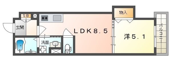 クリエオーレ中野の物件間取画像