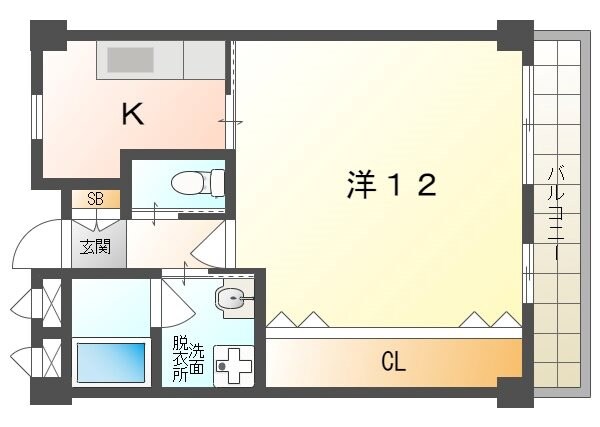 清水谷コーポの物件間取画像