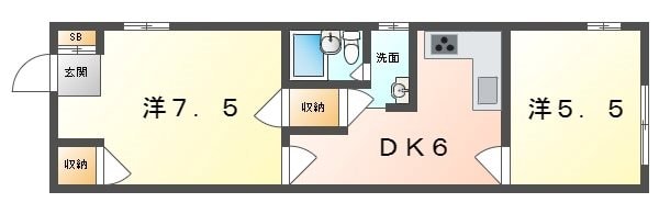 桜木町アパートの物件間取画像