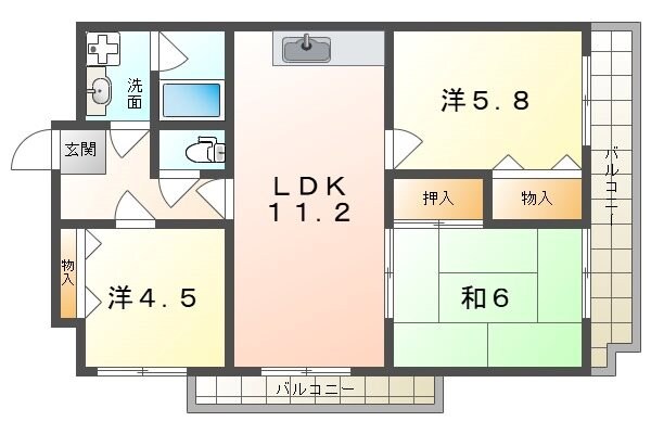 エコーハイツの物件間取画像