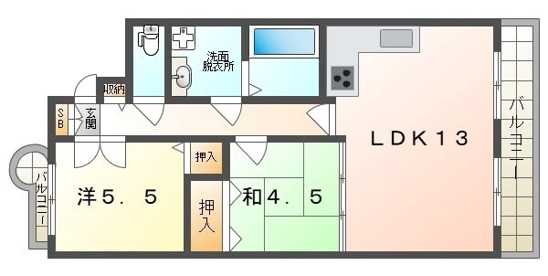 カルチェ清水谷の物件間取画像