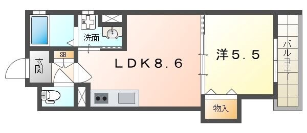 クリエオーレ日之出町の物件間取画像