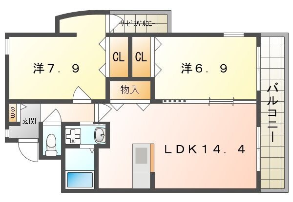 BEAU　CHAMPS夢運の物件間取画像