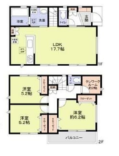 羽田2丁目戸建6号棟の物件間取画像