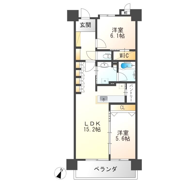 サーパス　ザ・タワー宇都宮の物件間取画像