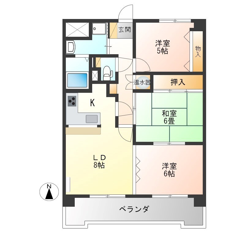 赤羽ハイツの物件間取画像